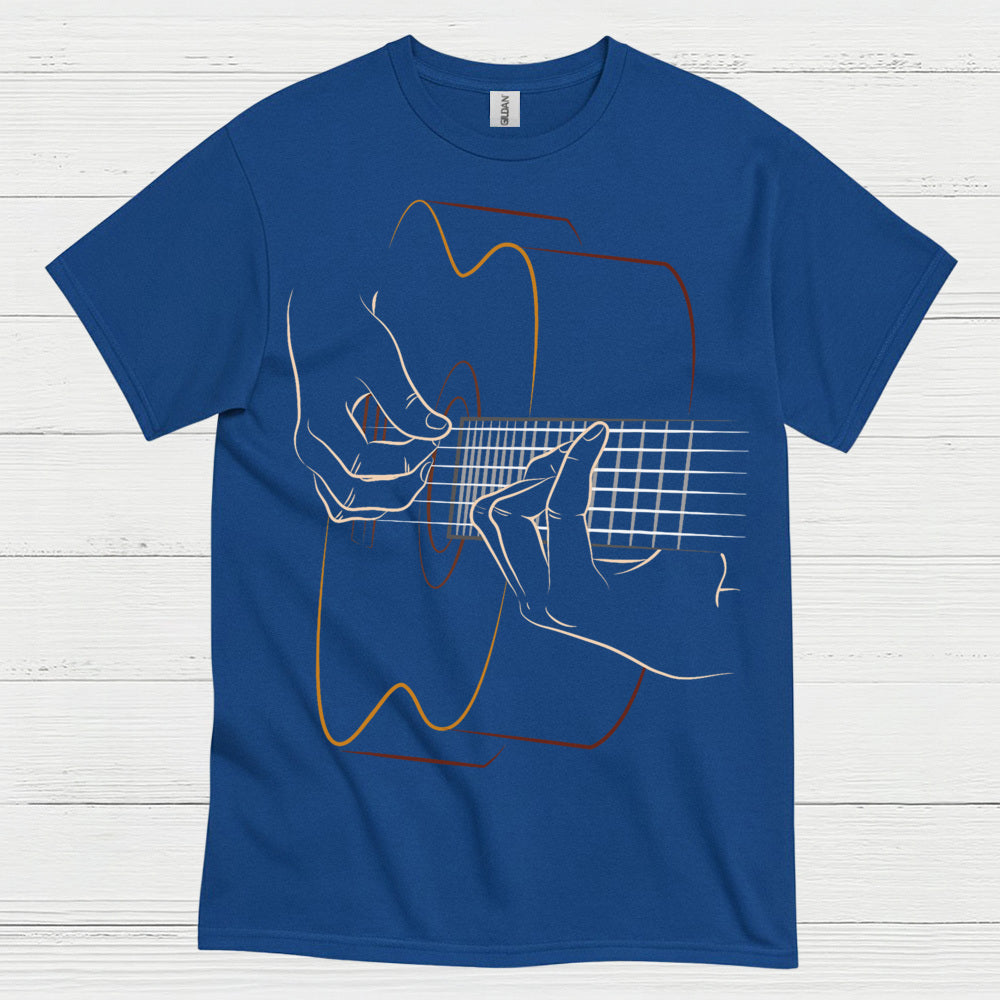 Acoustic Line Art Guitar T Shirt