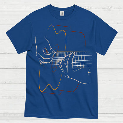 Acoustic Line Art Guitar T Shirt