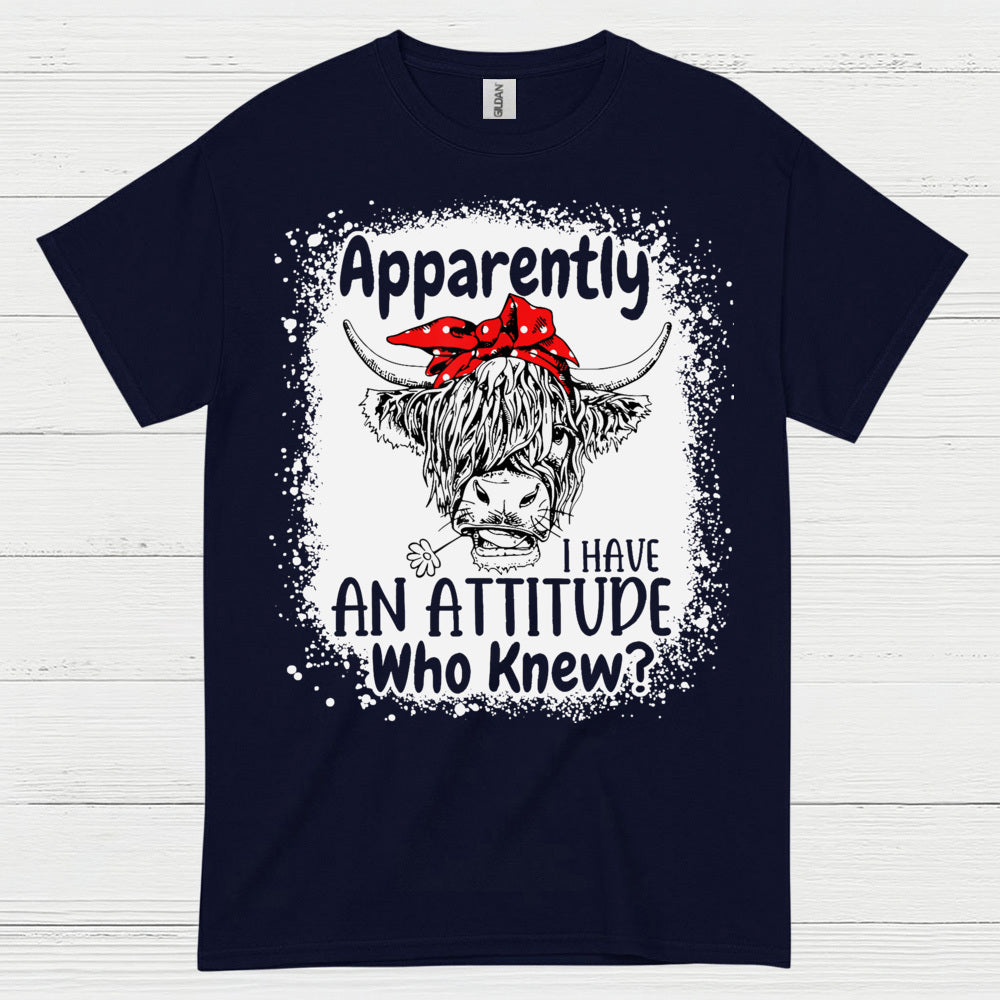 Sassy Highland Cow Attitude T Shirt