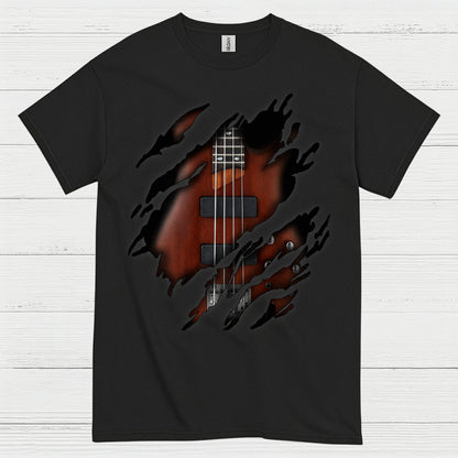 Ripped Bass Guitar T Shirt