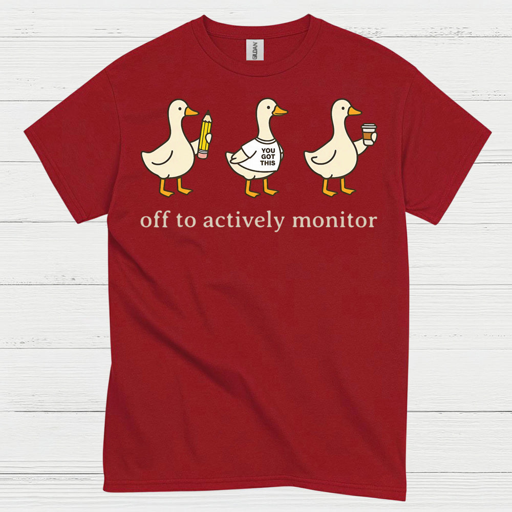 Ducks in Action Teacher T Shirt