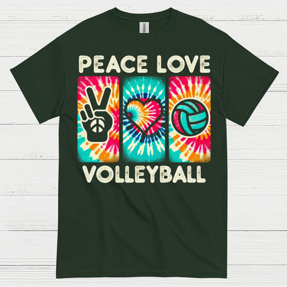 Peace Love Volleyball T Shirt