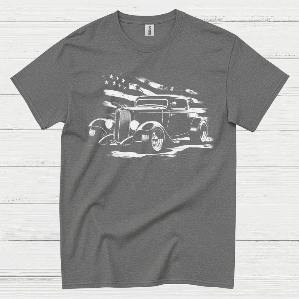 American Flag Hot Rod T Shirt