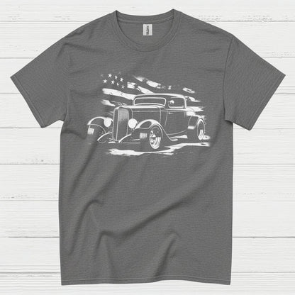 American Flag Hot Rod T Shirt