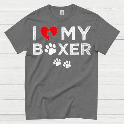 I Love My Boxer Dog T Shirt