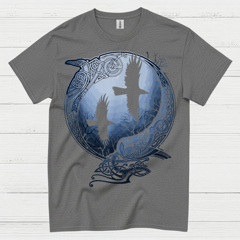 Norse Raven Circle Art T Shirt