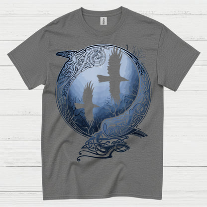 Norse Raven Circle Art T Shirt