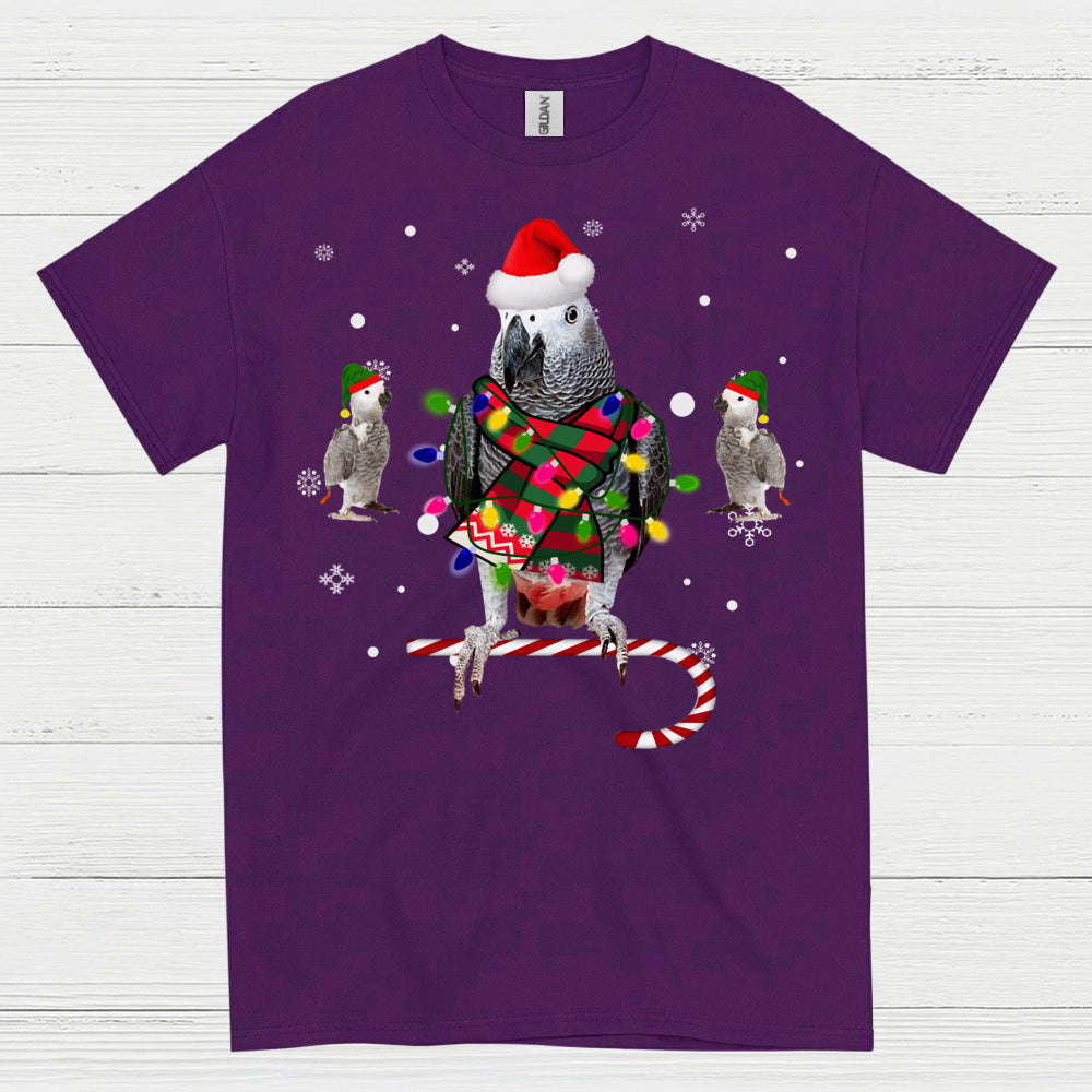 Christmas Parrot Funny Holiday T Shirt