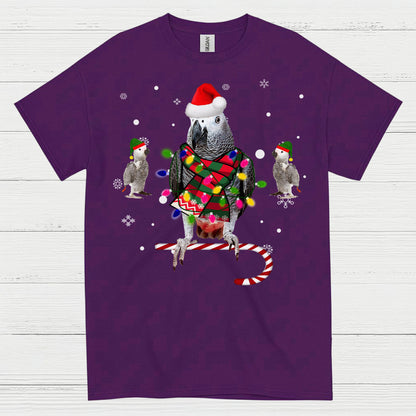Christmas Parrot Funny Holiday T Shirt
