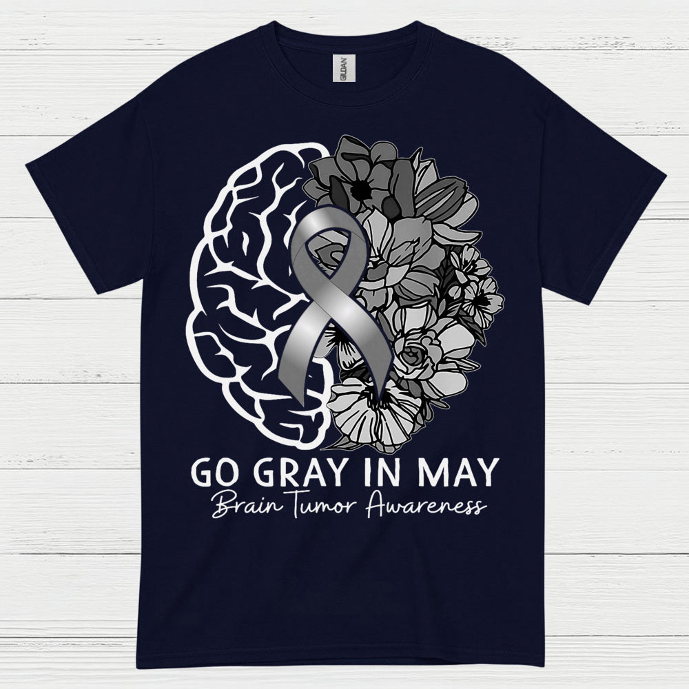 Go Gray In May Brain Tumor Awareness T Shirt