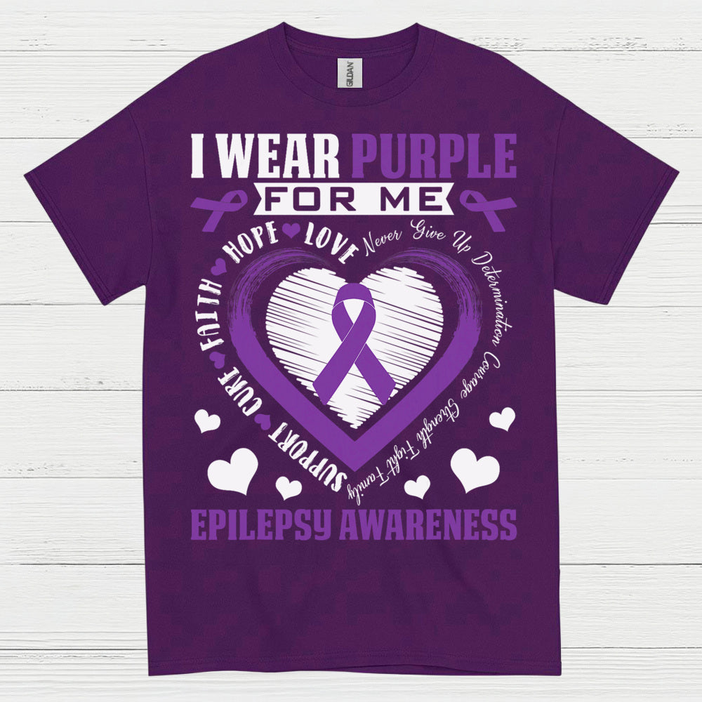 I Wear Purple Epilepsy Awareness T Shirt
