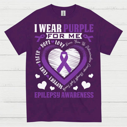 I Wear Purple Epilepsy Awareness T Shirt