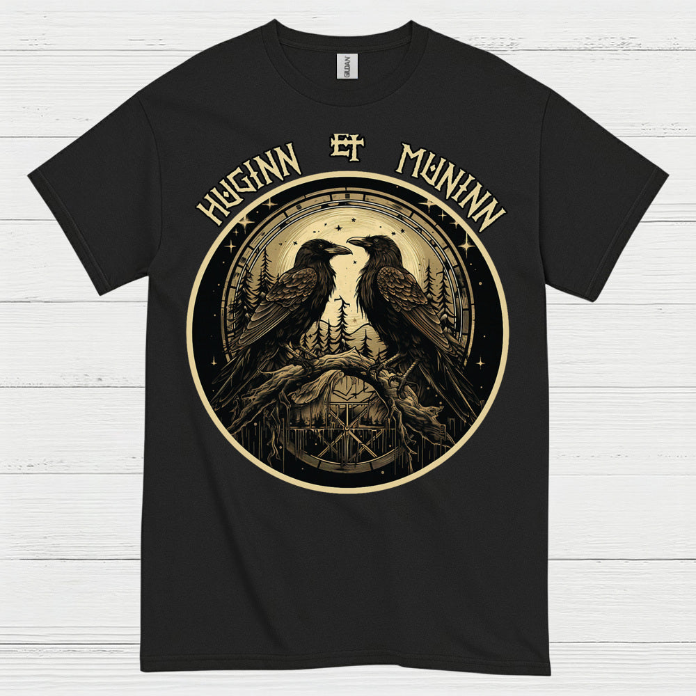 Huginn And Muninn Raven T Shirt