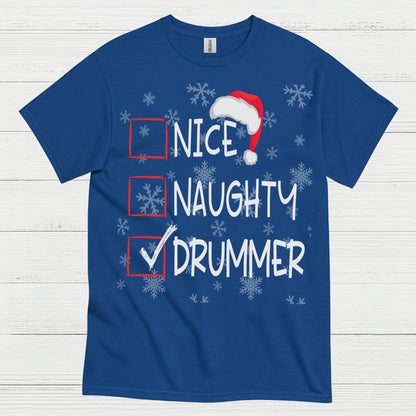 Checked Drummer Christmas T Shirt