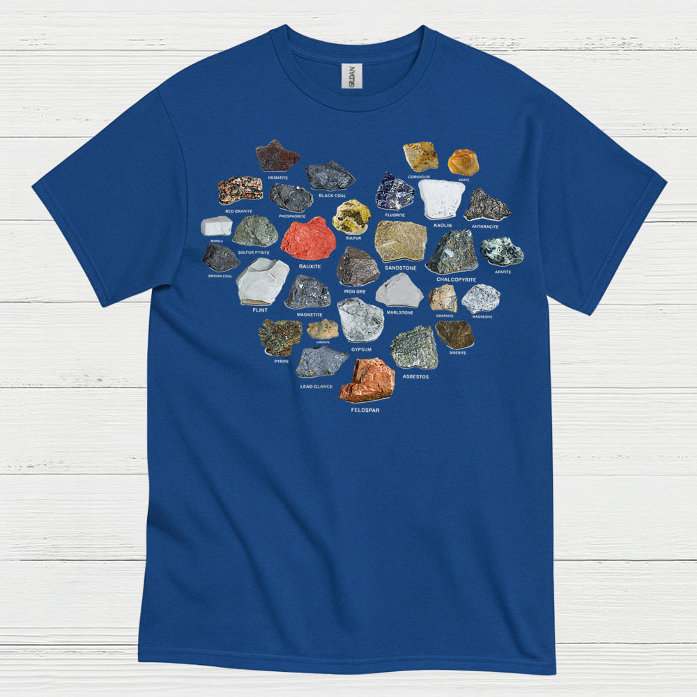 Rock And Mineral Identification Chart T Shirt