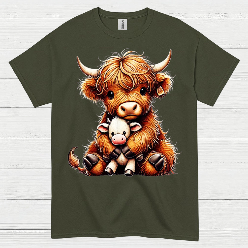 Cute Baby Highland Cow T Shirt