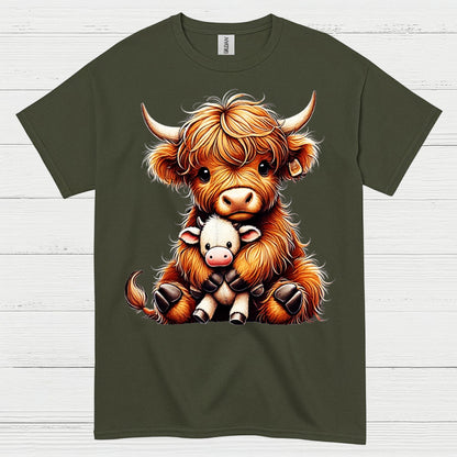 Cute Baby Highland Cow T Shirt