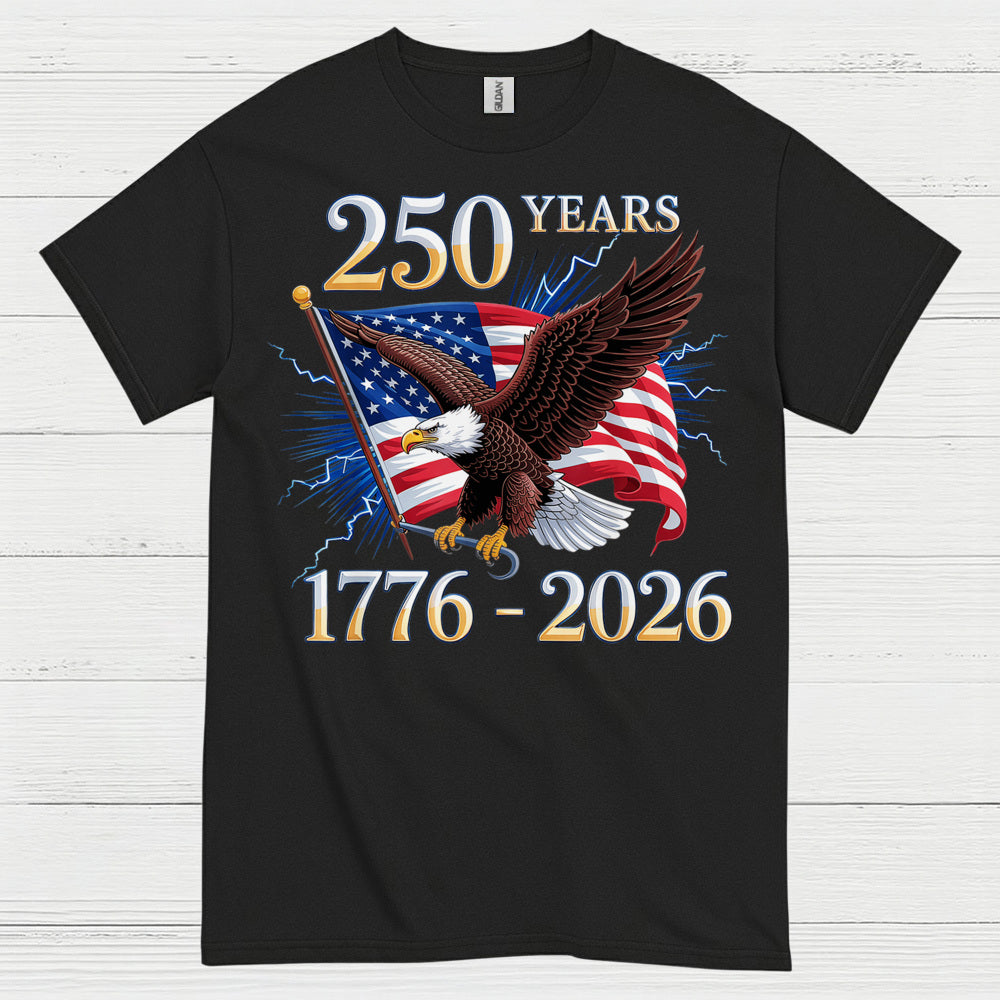 1776–2026 American Independence Eagle Anniversary T Shirt