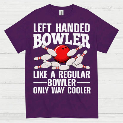 Left Handed Bowler Funny T Shirt