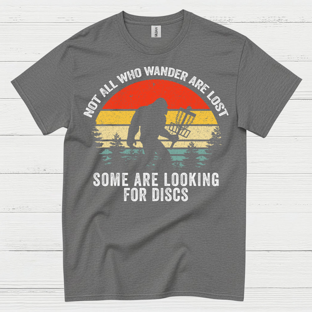 Not All Who Wander Disc Golf Bigfoot T Shirt