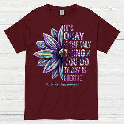 Its Okay Just Breathe Awareness T Shirt
