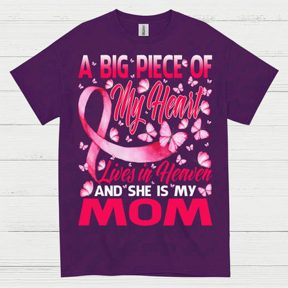 Breast Cancer Mom Memorial Butterfly T Shirt