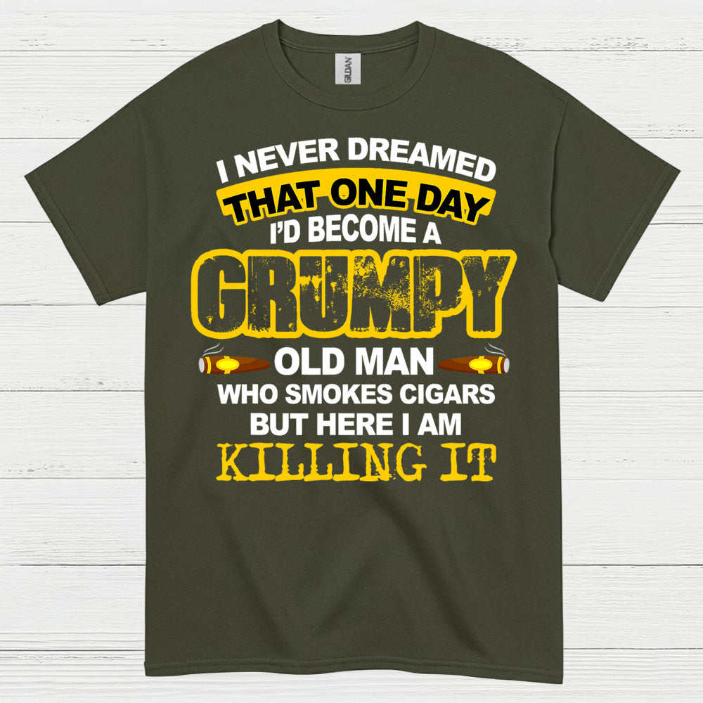 Grumpy Old Man Who Smokes Cigars T Shirt