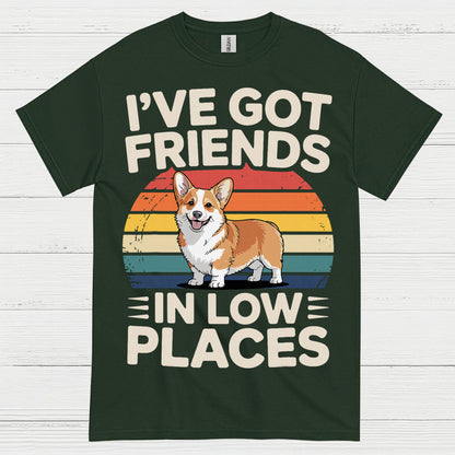 Friends In Low Places Corgi Retro T Shirt