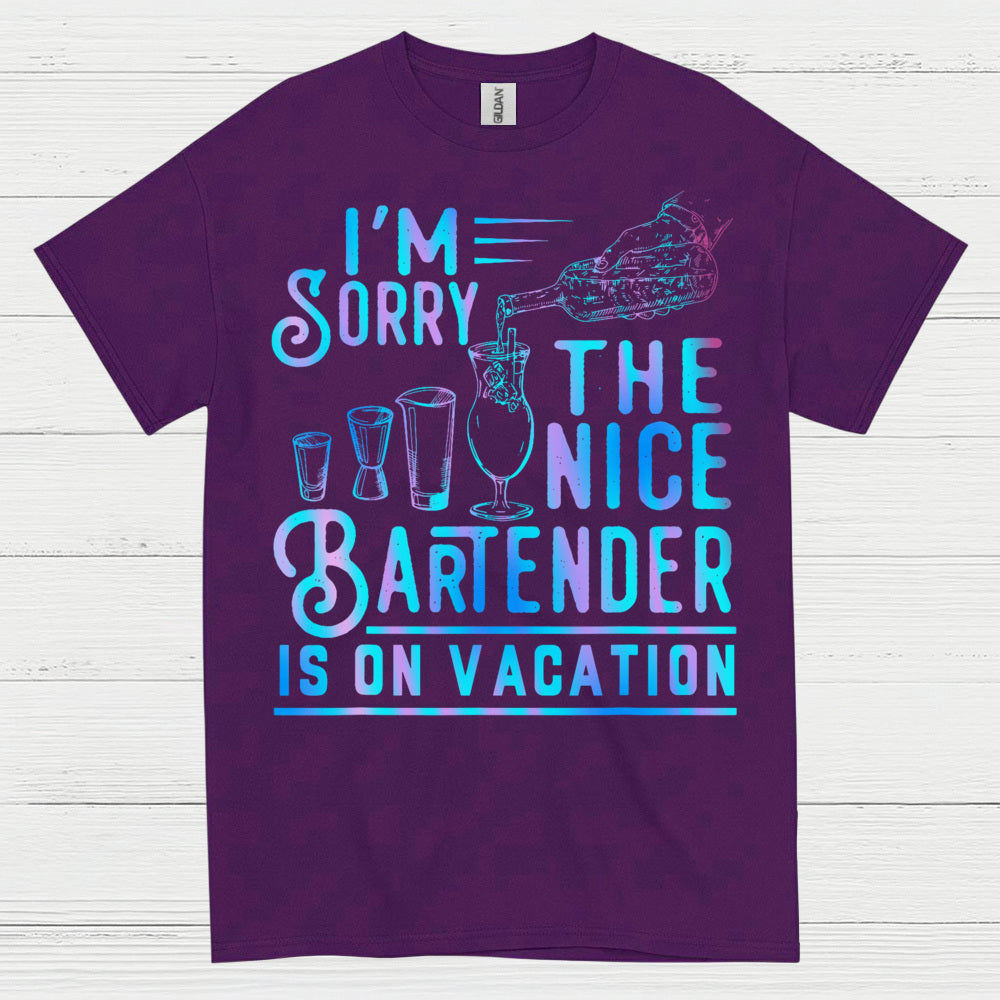 Nice Bartender On Vacation Humor T Shirt