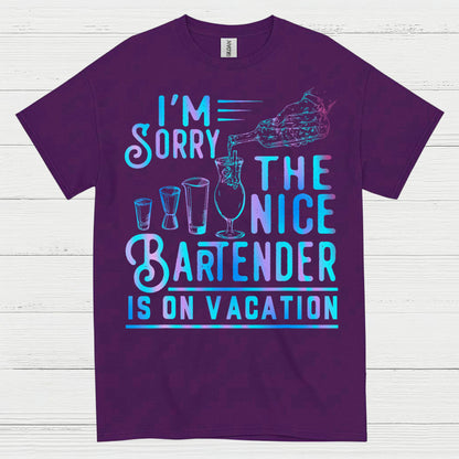 Nice Bartender On Vacation Humor T Shirt