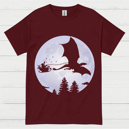 Santa Dragon Moon T Shirt