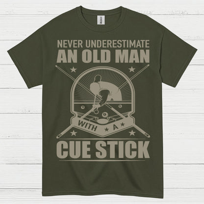 Old Man With Cue Stick Billiards T Shirt