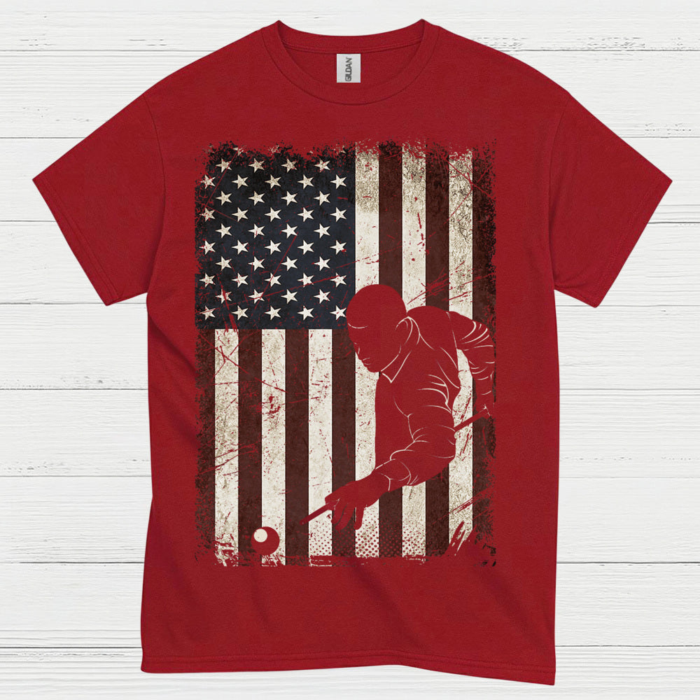 American Pool Player Patriotic T Shirt