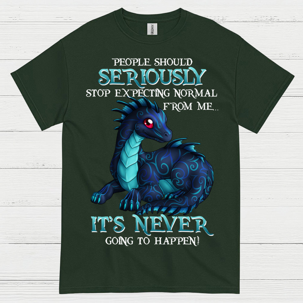 Funny Blue Dragon Attitude T Shirt