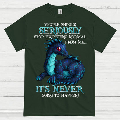 Funny Blue Dragon Attitude T Shirt