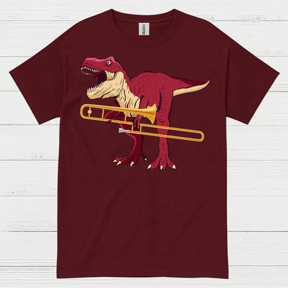 Dinosaur Trombone Player T Shirt