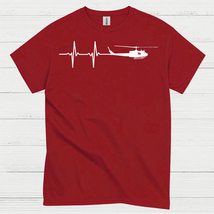 Helicopter Heartbeat Aviation T Shirt