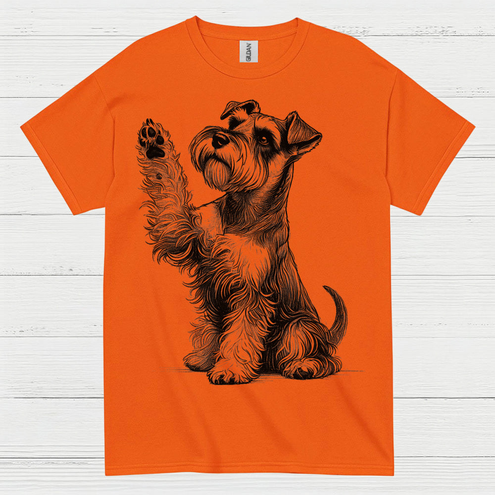 Cute Schnauzer Paw Art Dog Lover T Shirt