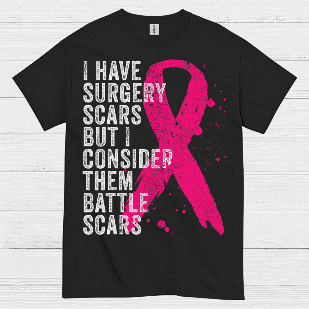 Breast Cancer Battle Scars Survivor T Shirt