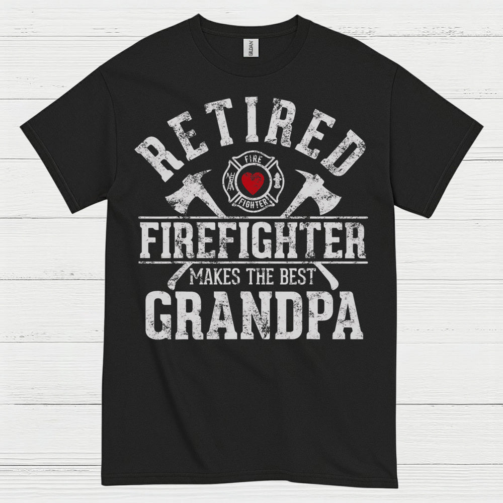 Retired Firefighter Makes The Best Grandpa T Shirt
