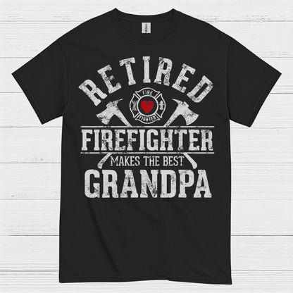 Retired Firefighter Makes The Best Grandpa T Shirt
