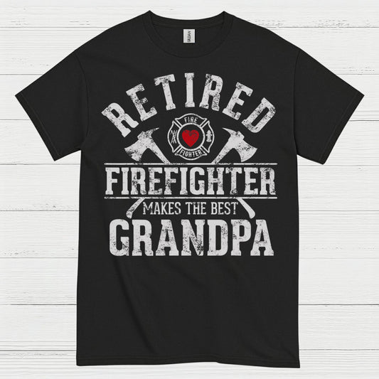 Retired Firefighter Makes The Best Grandpa T Shirt
