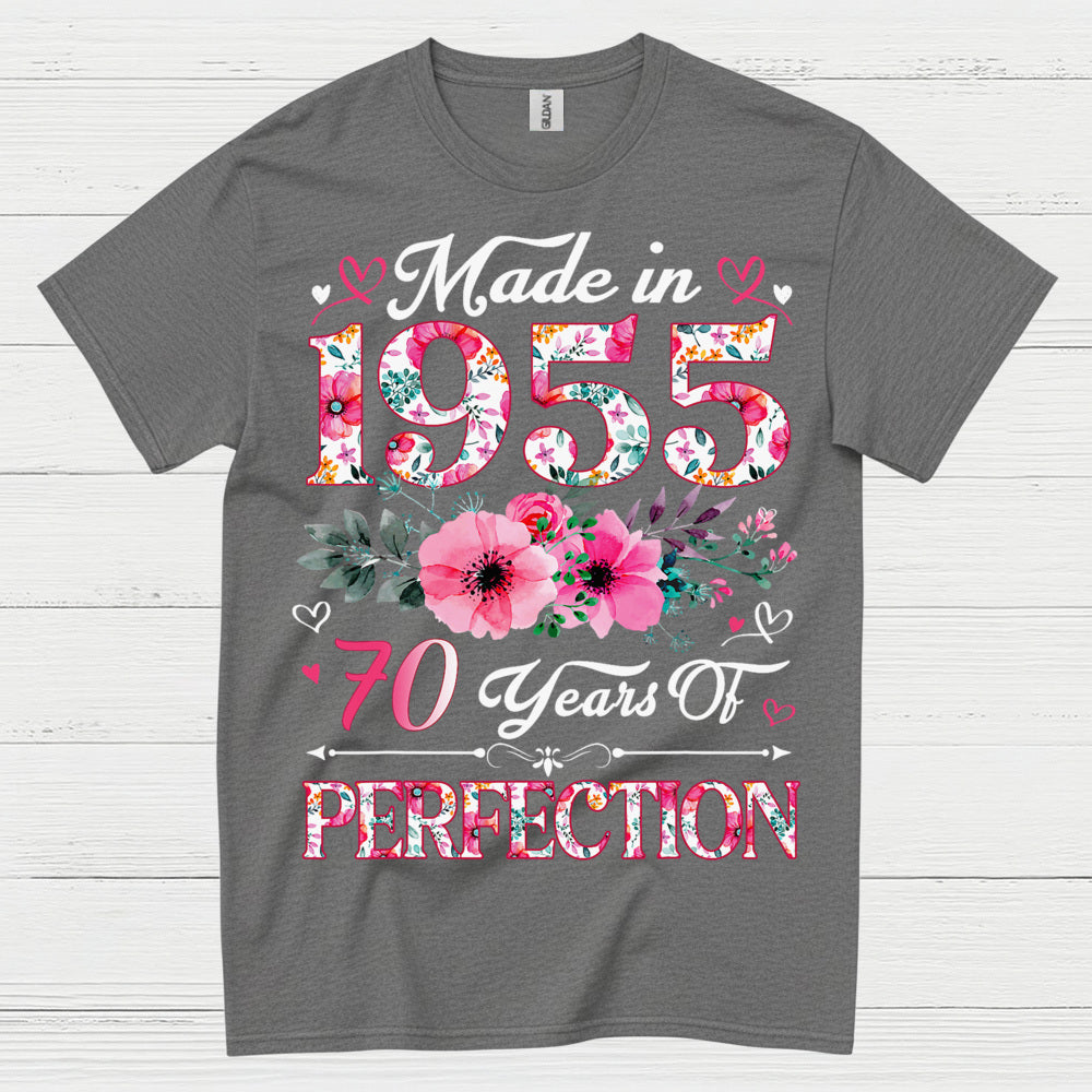 Made in 1955 70 Years Perfection T Shirt