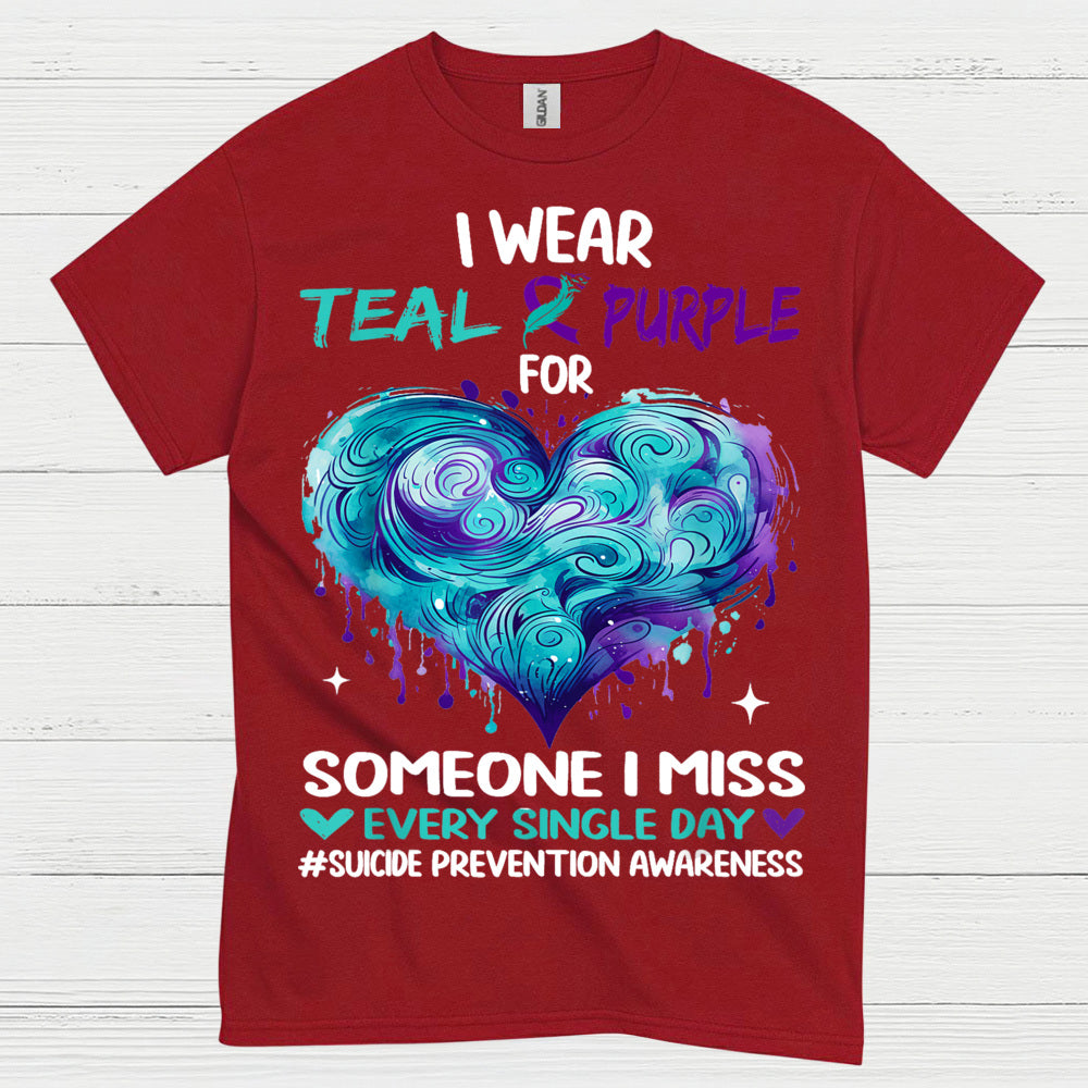 I Wear Teal Purple Someone I Miss T Shirt