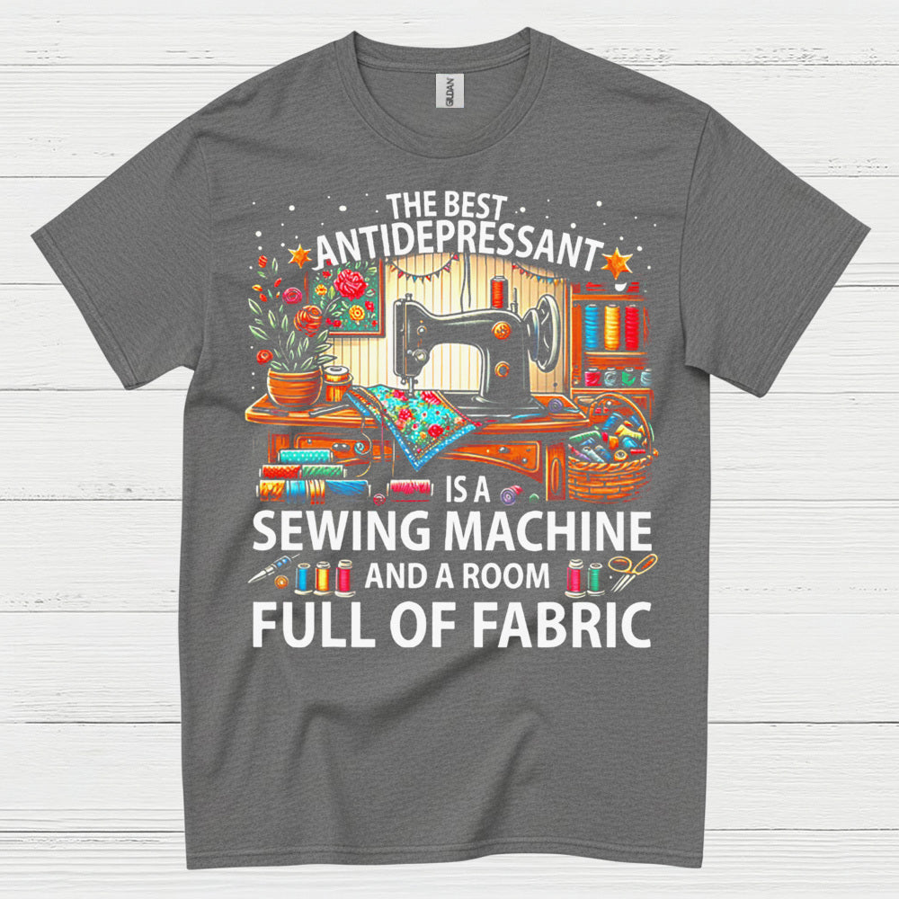 Sewing Machine Antidepressant Humor T Shirt