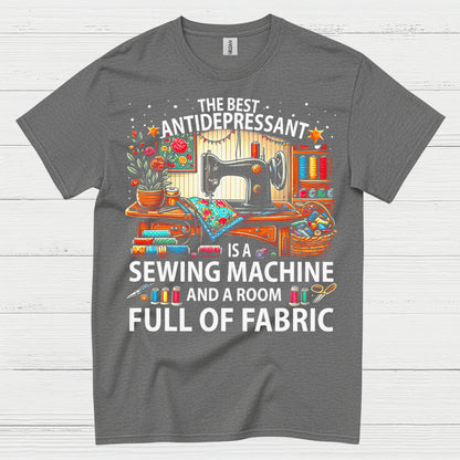 Sewing Machine Antidepressant Humor T Shirt