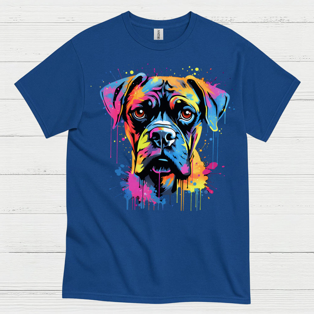 Color Splash Boxer Dog T Shirt