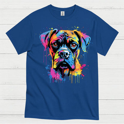 Color Splash Boxer Dog T Shirt