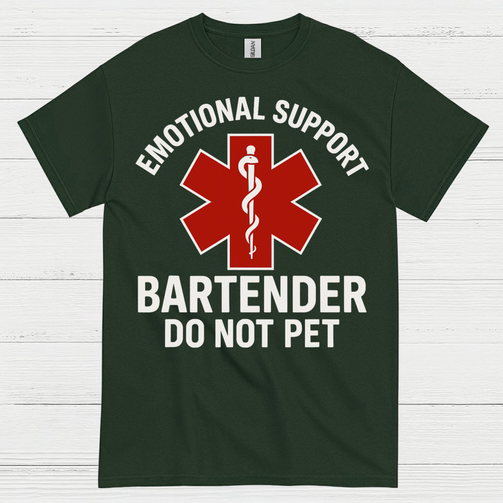 Emotional Support Bartender Humor T Shirt