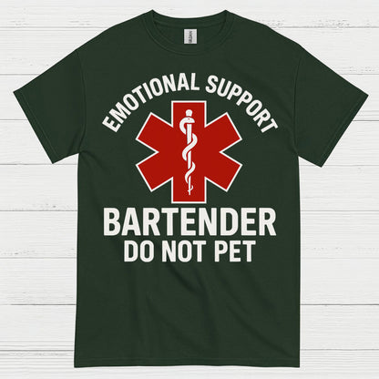 Emotional Support Bartender Humor T Shirt